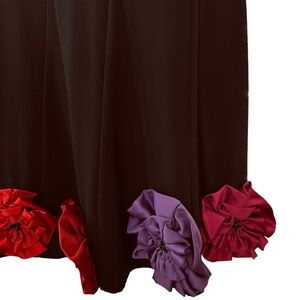 Sunny Leigh Black Rosette Embellished Skirt Size 8